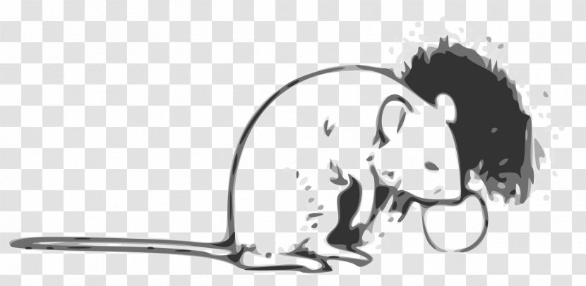 Cat Rat Clip Art Mouse Image - Black Transparent PNG