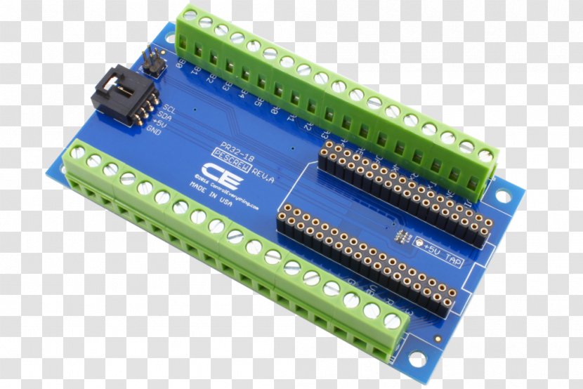 RAM Microcontroller Electrical Connector I²C Terminal - Capacitor - Particle Board Transparent PNG