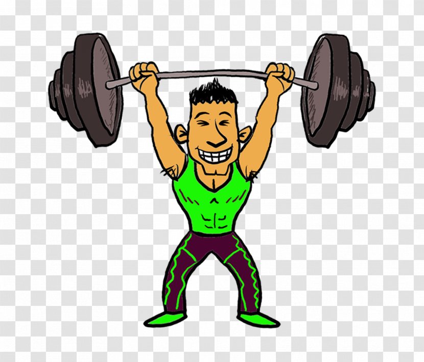 Olympic Weightlifting Cartoon Weight Training Clip Art - Sports Equipment Transparent PNG