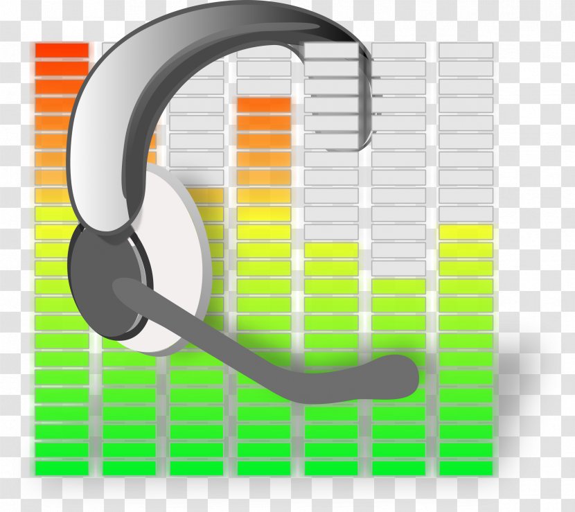 Microphone Headphones Equalization Audio - Silhouette - Sound Transparent PNG