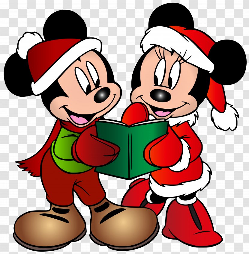 Mickey Mouse Minnie Goofy Donald Duck Pluto - Illustration - And Christmas Free Clip Art Image Transparent PNG