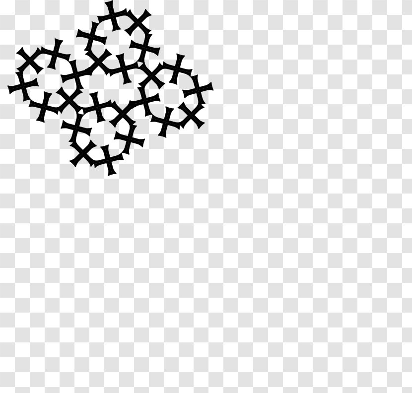 Cross Pattée Geometry Pattern - Tree - Monochrome Transparent PNG