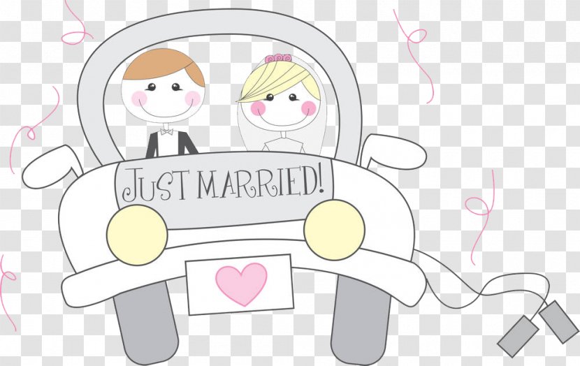 Cartoon Royalty-free Marriage Clip Art - Heart - A Limousine For The Bride Transparent PNG