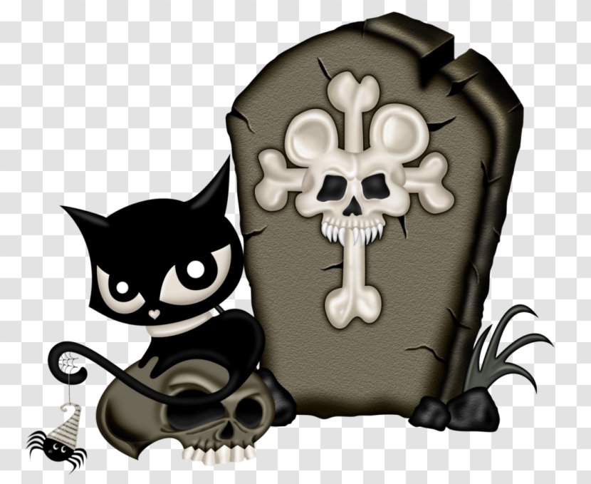Skull Day Of The Dead Cat-like Mexican Cuisine - Headstone - Creative Transparent PNG
