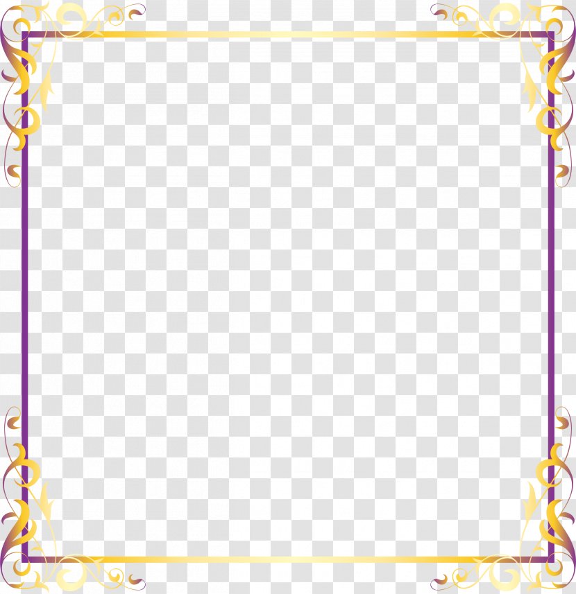 Gold Luxury Gratis - Yellow - Border Transparent PNG