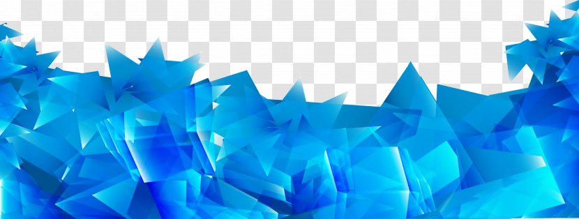 Blue Geometry - Light - Abstract Irregular Prism Background Vector Transparent PNG
