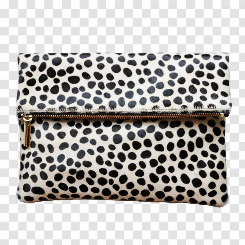Handbag Leather Strap Coin Purse - Black - And White Leopard Transparent PNG