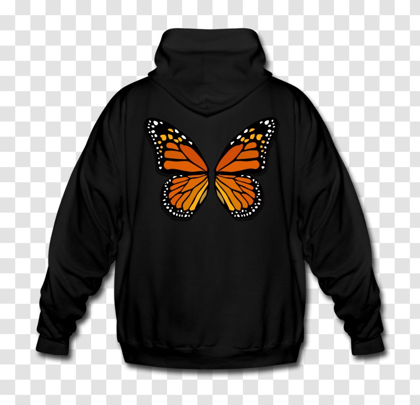 Hoodie Long-sleeved T-shirt Clothing Sweater - Moths And Butterflies - Tall Big Transparent PNG