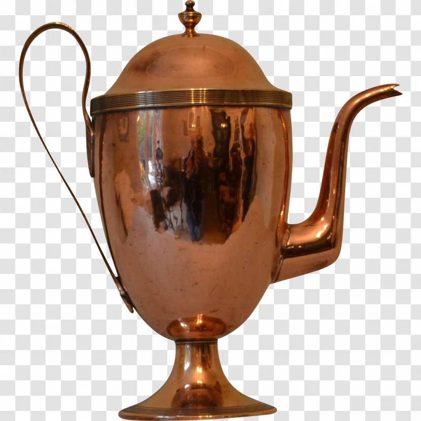 Copper Kettle Coffeemaker Antique - Tableware Transparent PNG