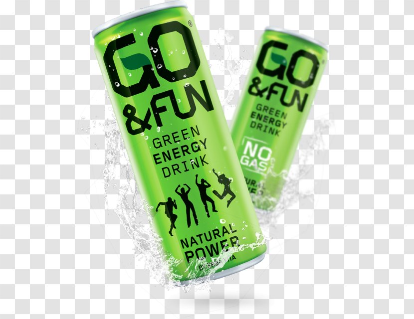 GO&FUN Green Energy Drink, No Gas, 330ml Brand Font Product - Gas Transparent PNG