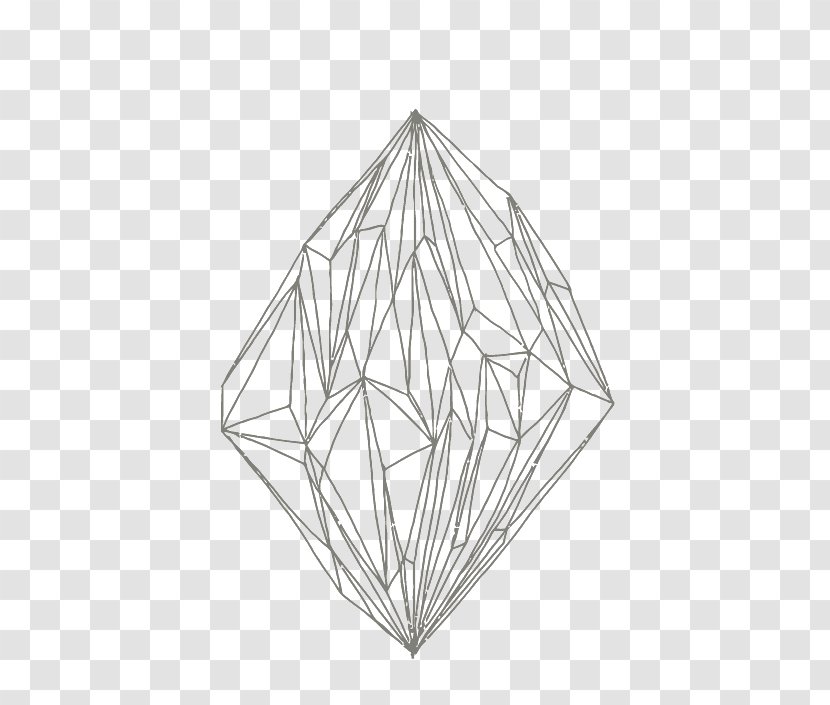 Black And White Drawing Art - Plan - Diamond Transparent PNG