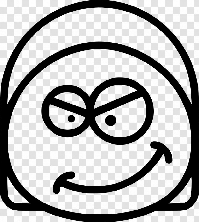 Smiley Emoticon Clip Art - Black And White Transparent PNG