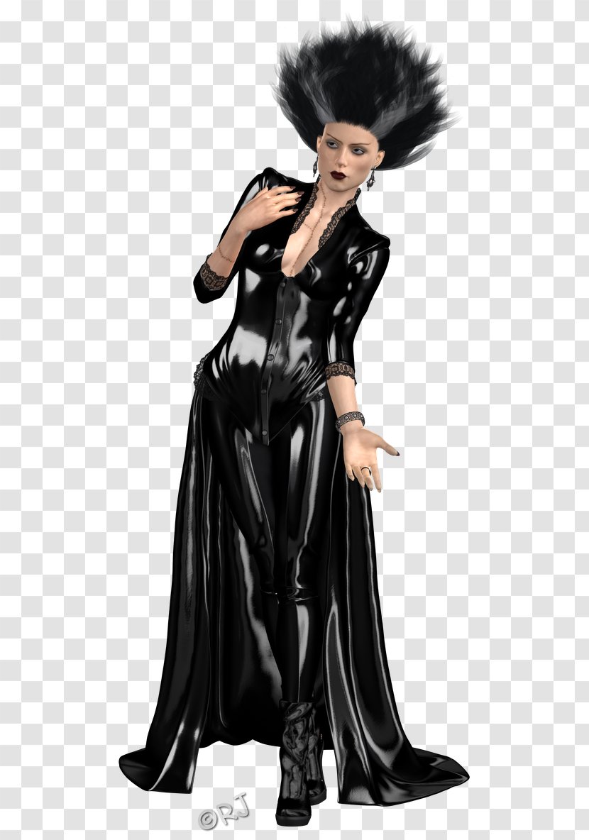 Latex Clothing Black Hair Illustration Character - Raly Transparent PNG