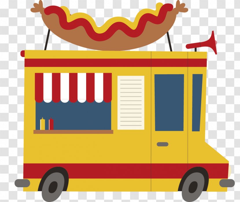 Fast Food Hot Dog Car Truck - Yellow Transparent PNG