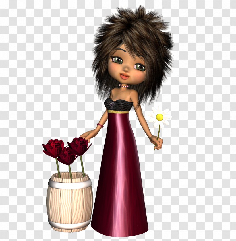 Brown Hair Doll Animated Cartoon Transparent PNG
