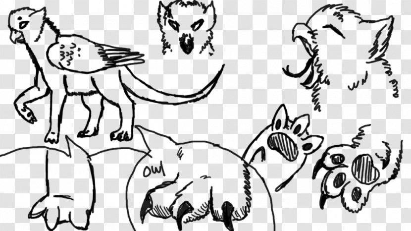 Canidae Cat Homo Sapiens Line Art Sketch - Frame - Dog Claw Free Buckle Chart Transparent PNG