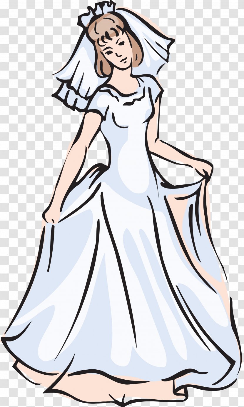 Dress Clothing Wedding Bride Clip Art - Flower Transparent PNG