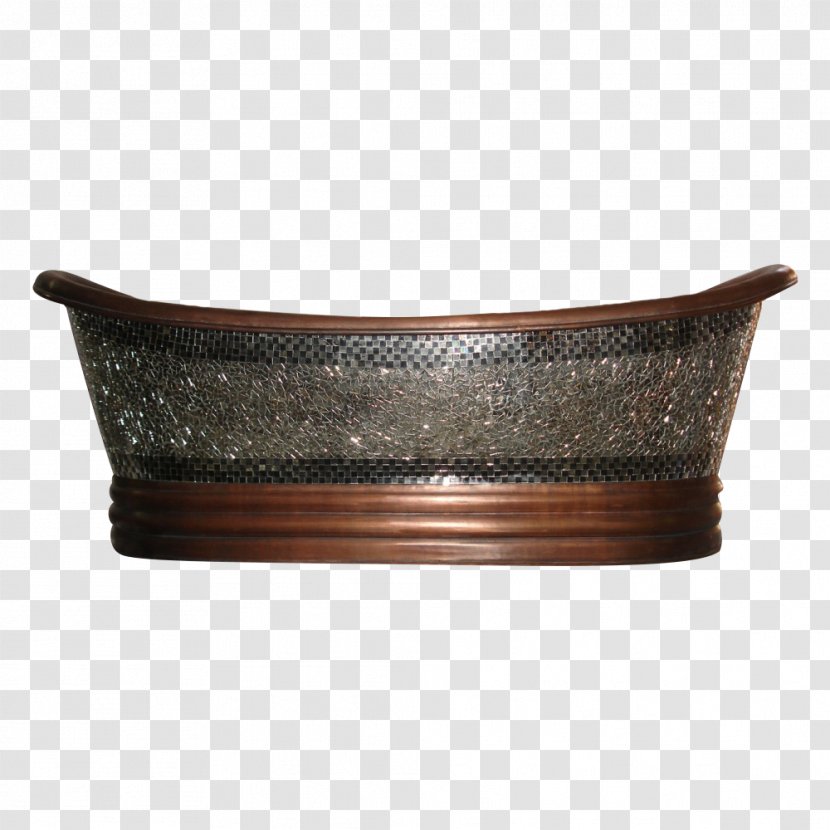 Copper Metal Brown Rectangle Bathtub - Kitchenware Transparent PNG