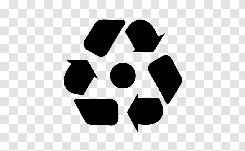 Recycling Symbol Paper Waste - Rubbish Bins Baskets - Black Transparent PNG