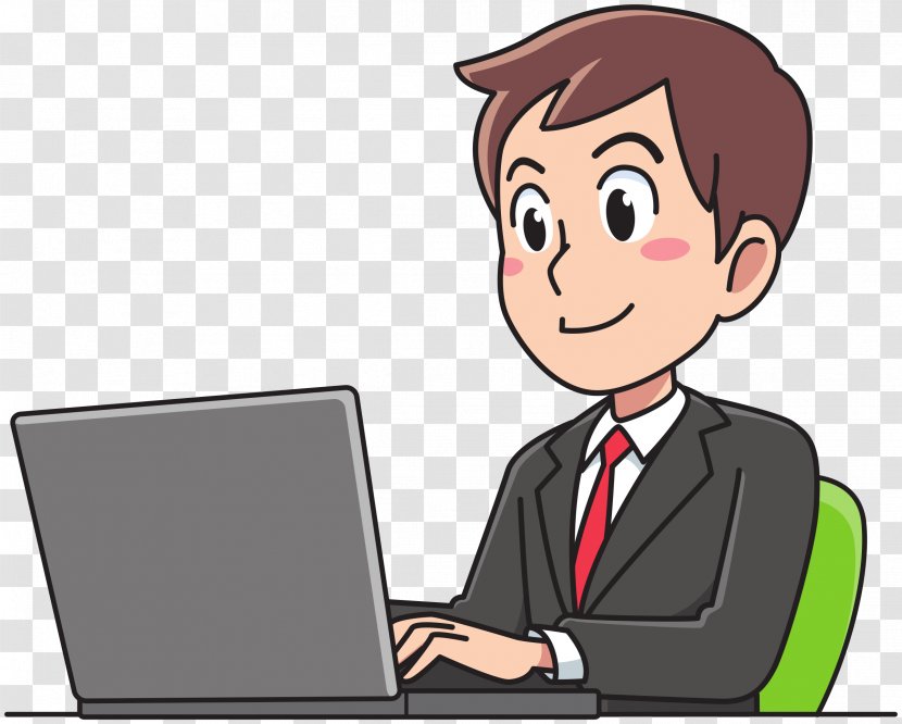 Business Man Clip Art - Computer - WORK Transparent PNG