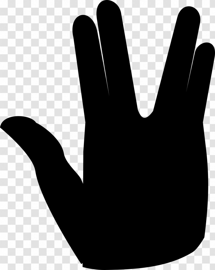 Spock Vulcan Salute Clip Art - Arm - Perfect Hand Sign Transparent PNG