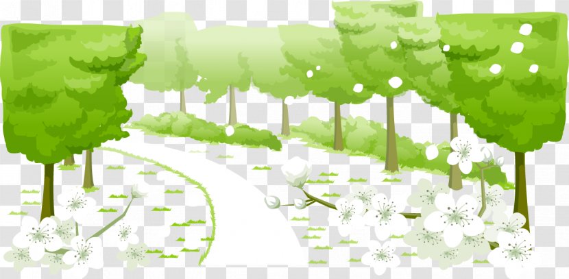 Road Cartoon Illustration - Photography - Vector Transparent PNG