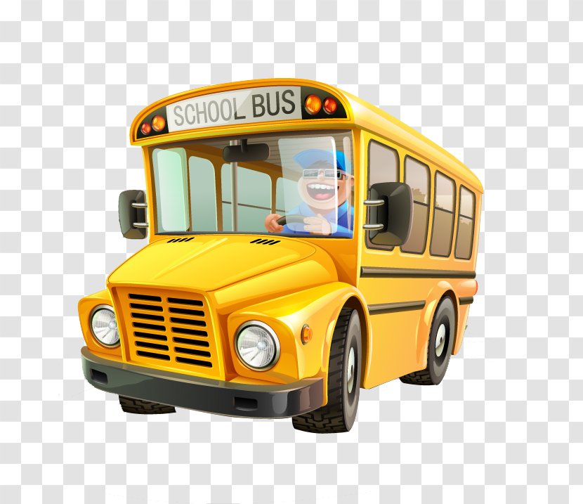 School Bus Cartoon - Transport Transparent PNG