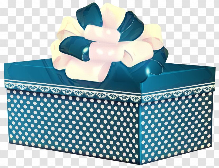 Christmas Gift Box - Teal - Present Transparent PNG