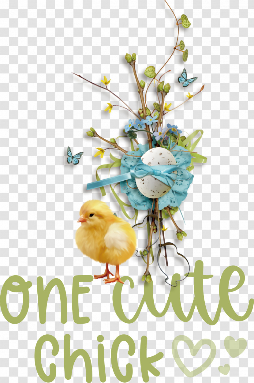 One Cute Chick Easter Day Happy Easter Transparent PNG