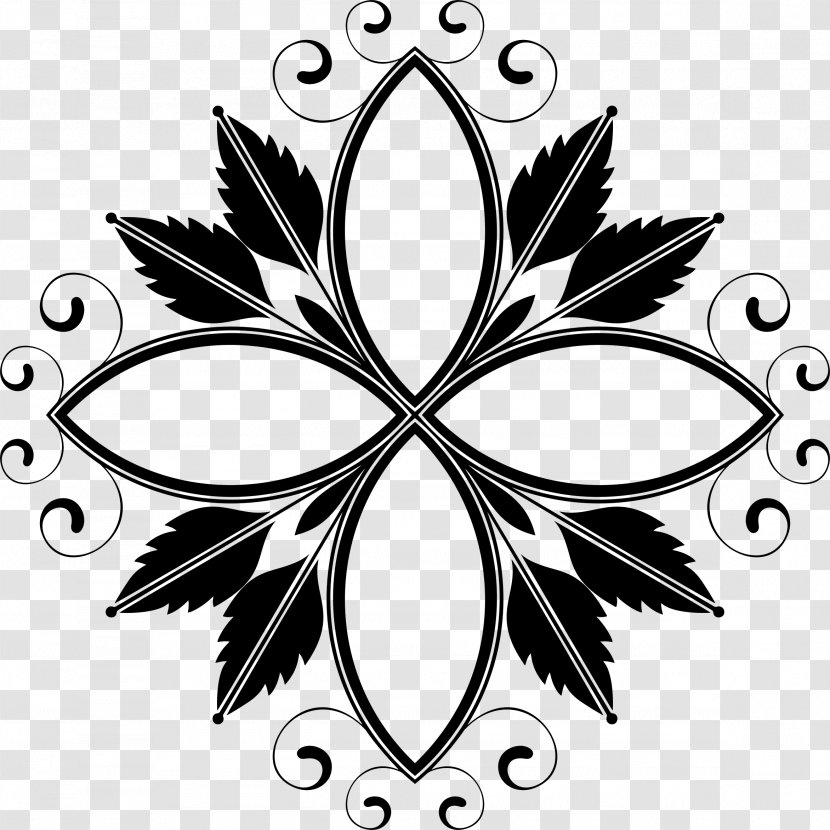 Floral Design Visual Arts Clip Art - Monochrome Photography - Flourish Transparent PNG