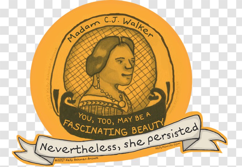 Madam C. J. Walker Nevertheless, She Persisted Woman African Americans Comics - Cartoon - Wally Funk Young Transparent PNG