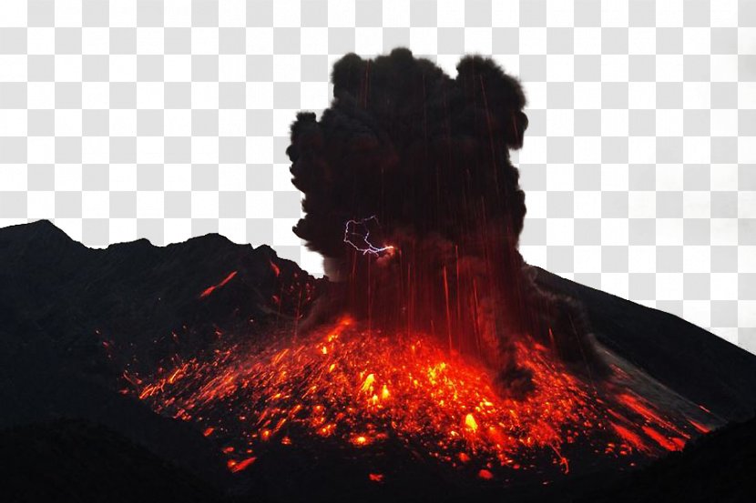 Volcanic Eruptions - Silhouette - Tree Transparent PNG