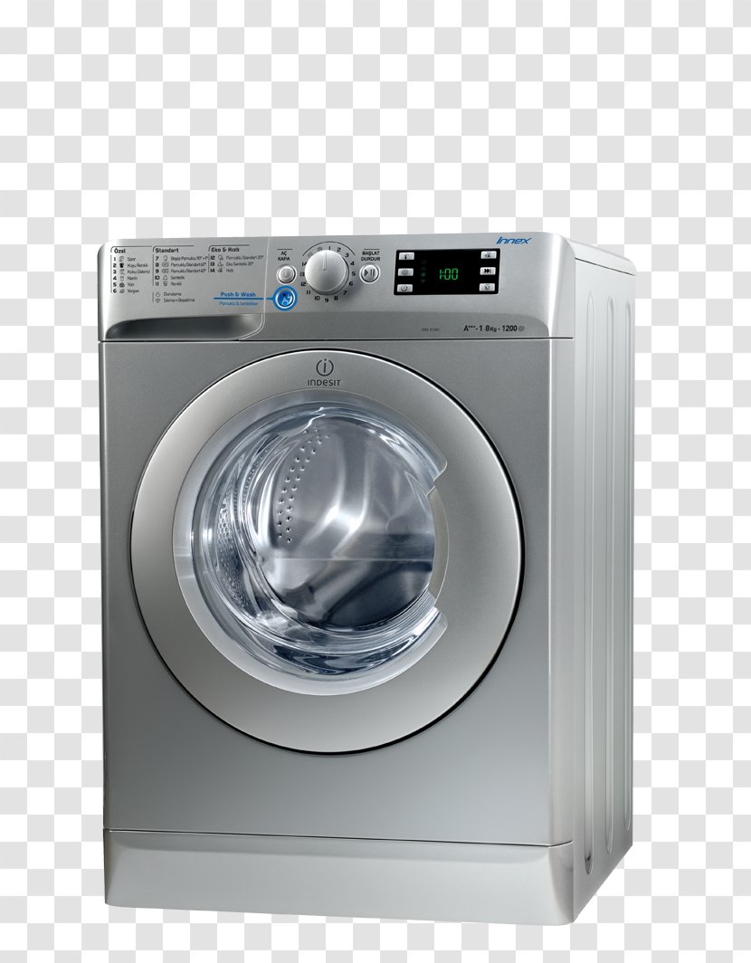 Washing Machines Indesit Co. Home Appliance Clothes Dryer Laundry - Machine Transparent PNG
