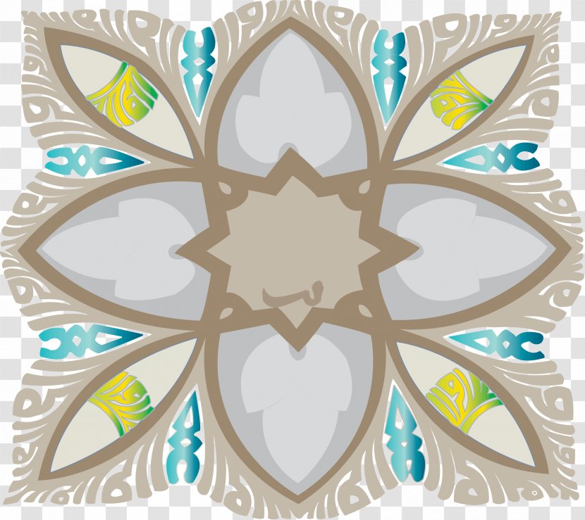 Symmetry Line Flower Pattern Transparent PNG