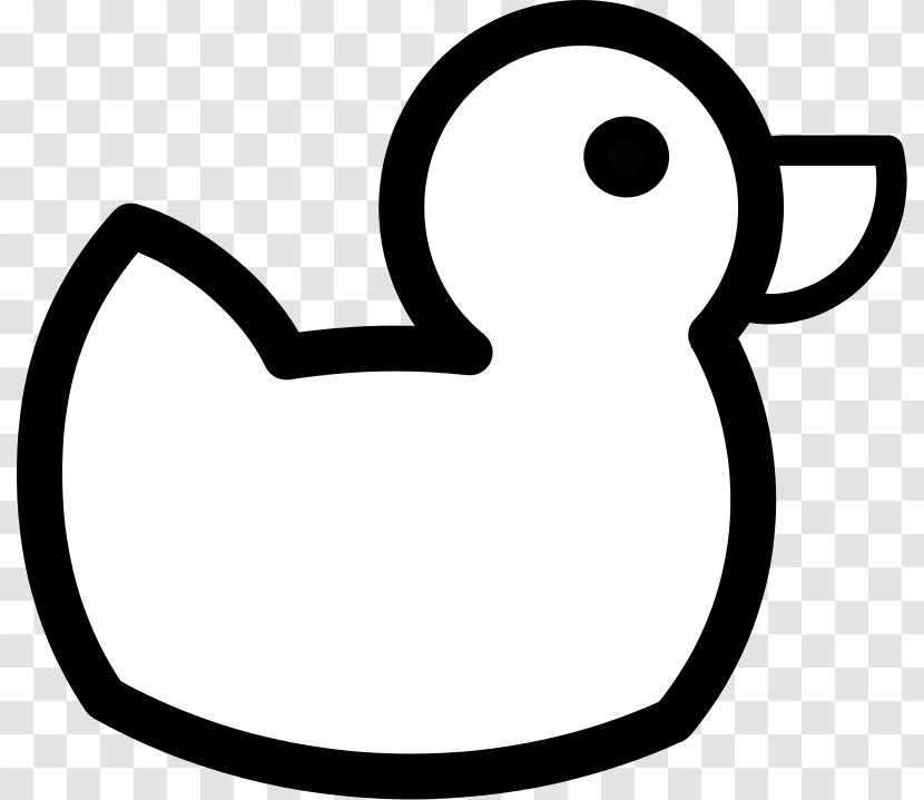 Rubber Duck Clip Art - Beak - Outline Transparent PNG