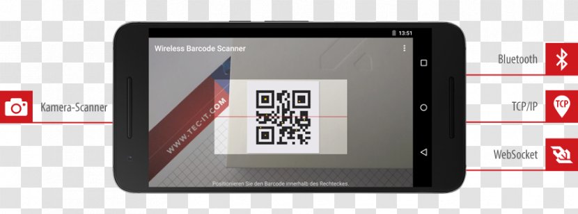 Barcode Scanners Image Scanner Android - Smart Phone Transparent PNG