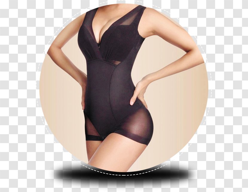 Slip Training Corset Waist Cincher One-piece Swimsuit Foundation Garment - Flower - Heart Transparent PNG