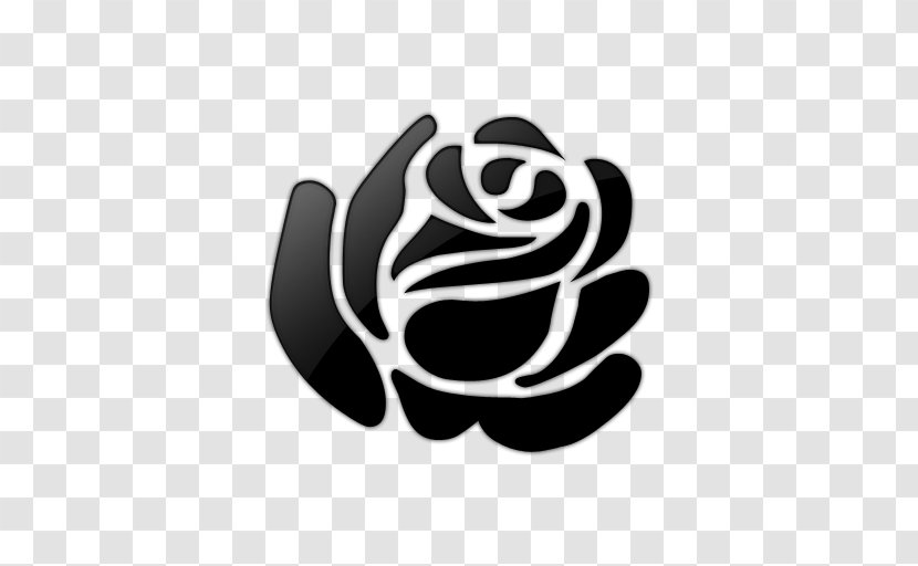 Stencil Rose Drawing Silhouette Clip Art - Vector Iris Transparent PNG