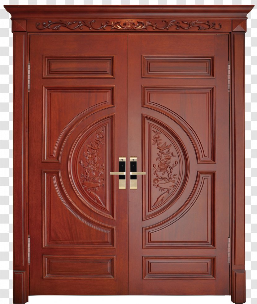 Hardwood Wood Stain Door - Chinese Transparent PNG