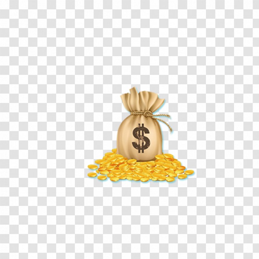 Money Bag Gold - Yellow Transparent PNG
