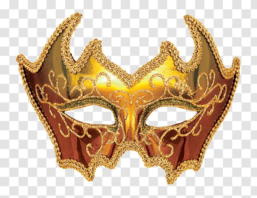 French Quarter Mardi Gras Costumes Mask Masquerade Ball - Purim - Gold Transparent PNG