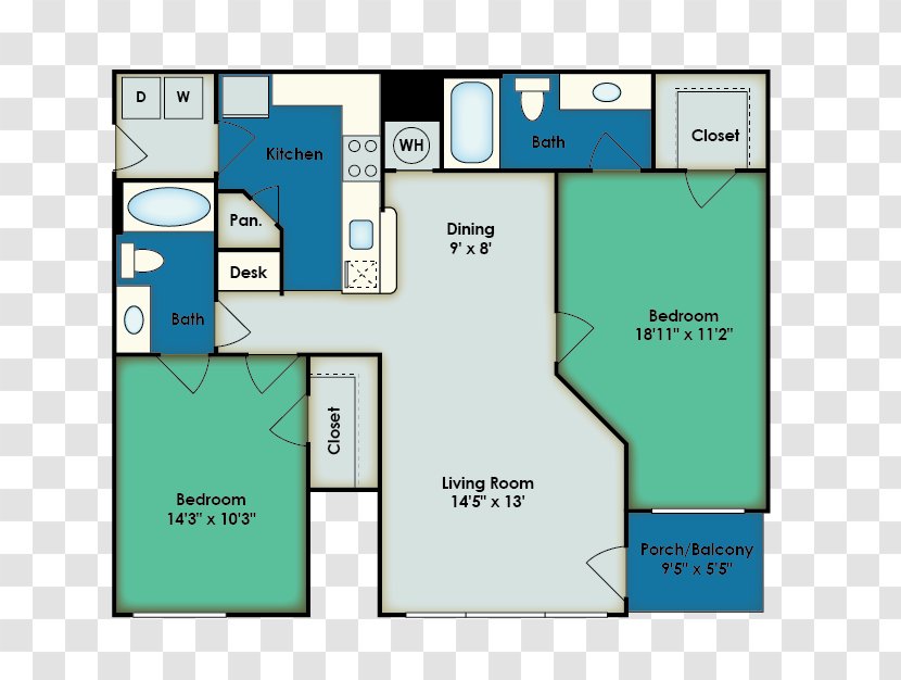 View At Encino Commons Boulevard Apartment Floor Plan Spicewood Transparent PNG