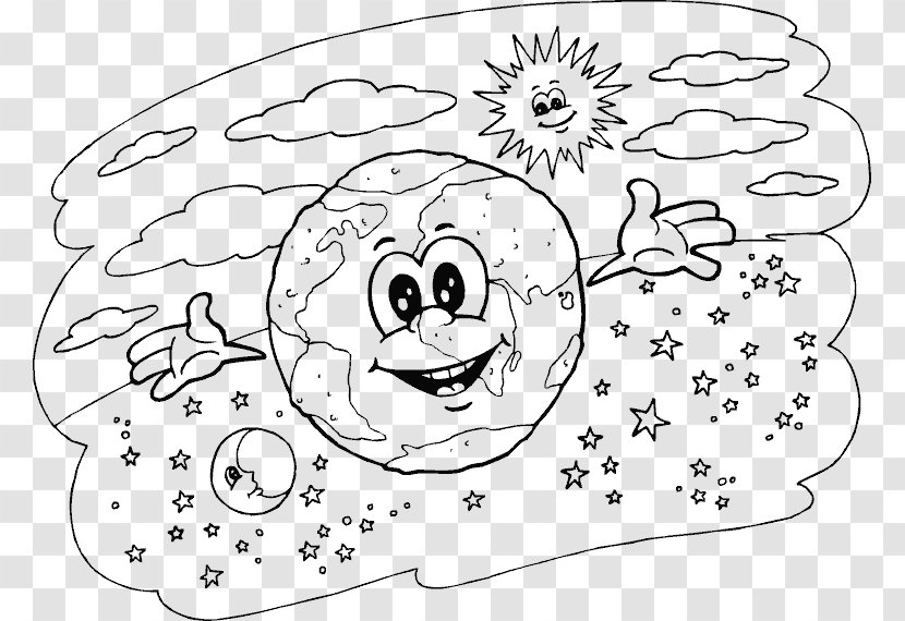 Earth Coloring Book Child Moon - Heart Transparent PNG