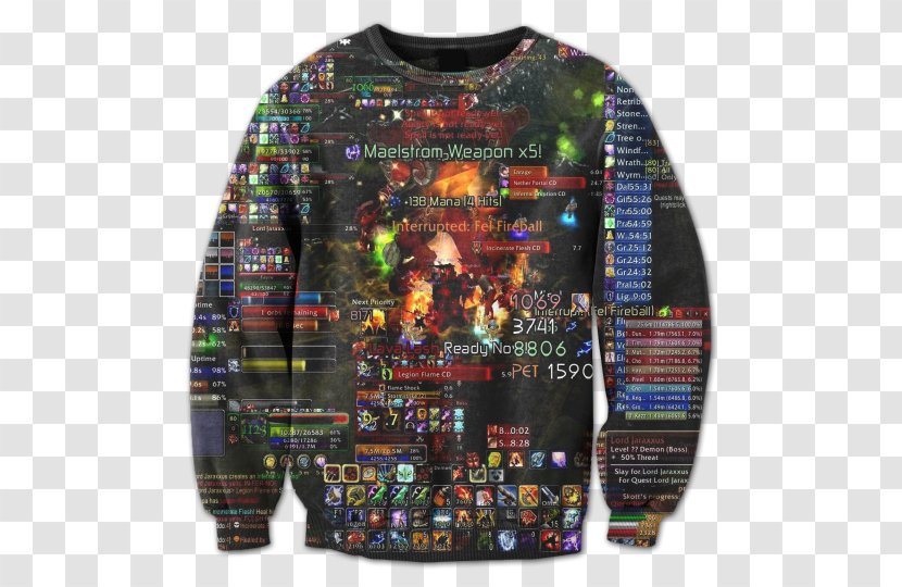 T-shirt Hoodie World Of Warcraft Sweater Crew Neck - Unisex Transparent PNG