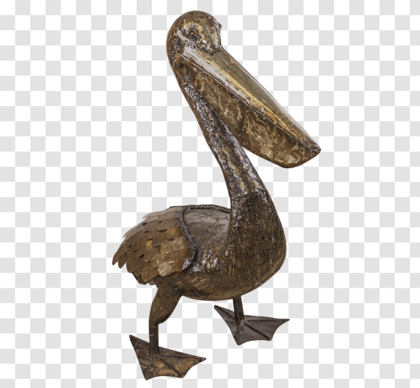 Pelican Bronze Sculpture Bird Wire - Beak Transparent PNG