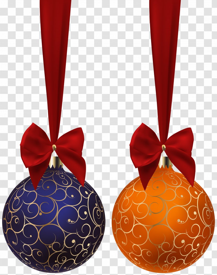 Christmas Ornament Clip Art - Green - Balls Blue Orange Image Transparent PNG
