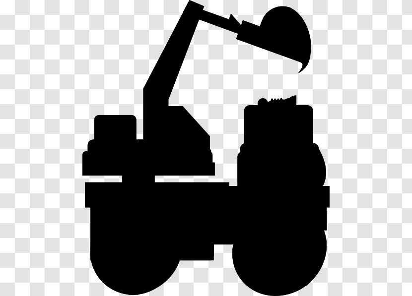 Black And White Excavator Heavy Machinery Clip Art - Vector Free Transparent PNG