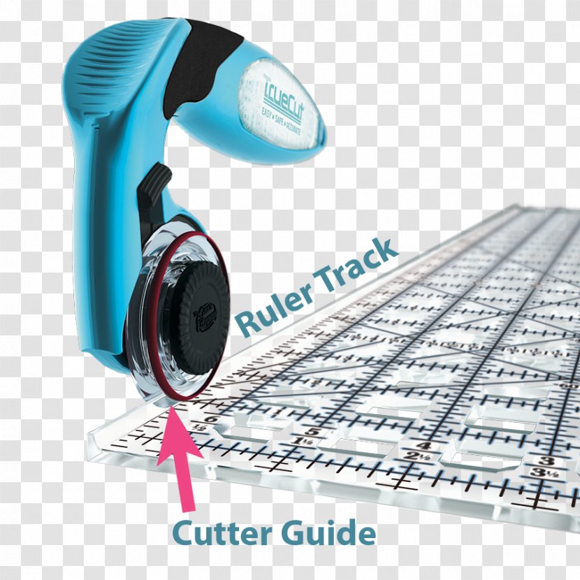 Blade Rotary Cutter Ruler Quilt Headphones - Audio - End Frame Transparent PNG
