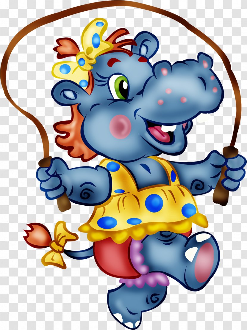 Hippopotamus Hippos Yawn Clip Art - Cartoon Hippo Transparent PNG