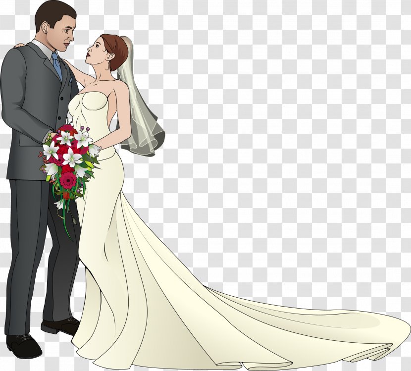 Wedding Couple Clip Art - Bride Transparent PNG